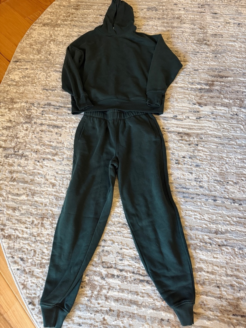 Dark green sweat suit